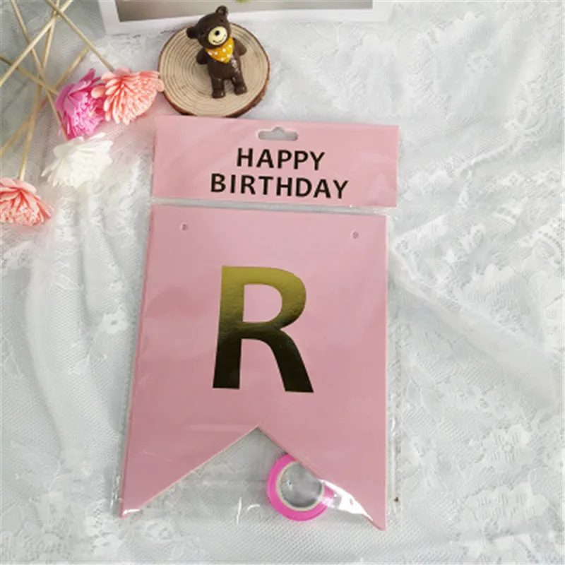 Баннер на 1 й день рождения ребенка флаг месяц один год флажки гирлянда для