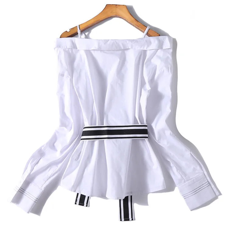 

New bowknot show charming collarbone high dainty elegant appearance and female VH0D620 shirt
