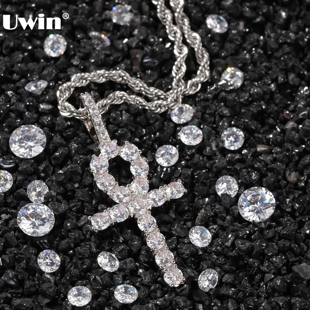 Ожерелье Uwin Ankh с подвеской из кубического циркония 3 мм Круглый для