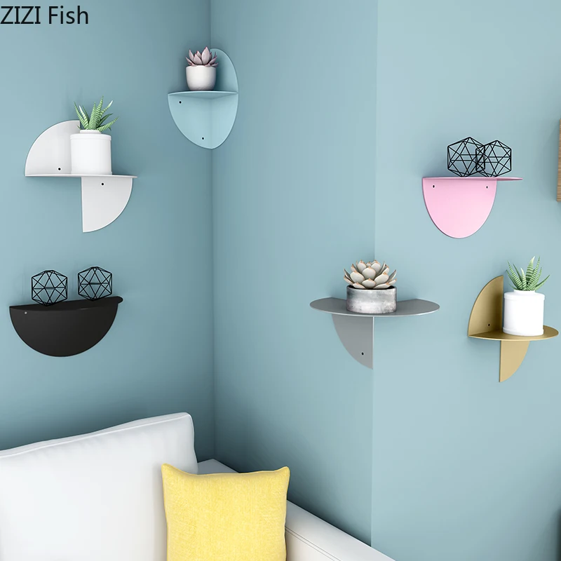 

Подвеска на стену в европейском стиле, металлическая полка, креативная настенная полка для спальни, стеллаж для хранения, стеллаж для украш...