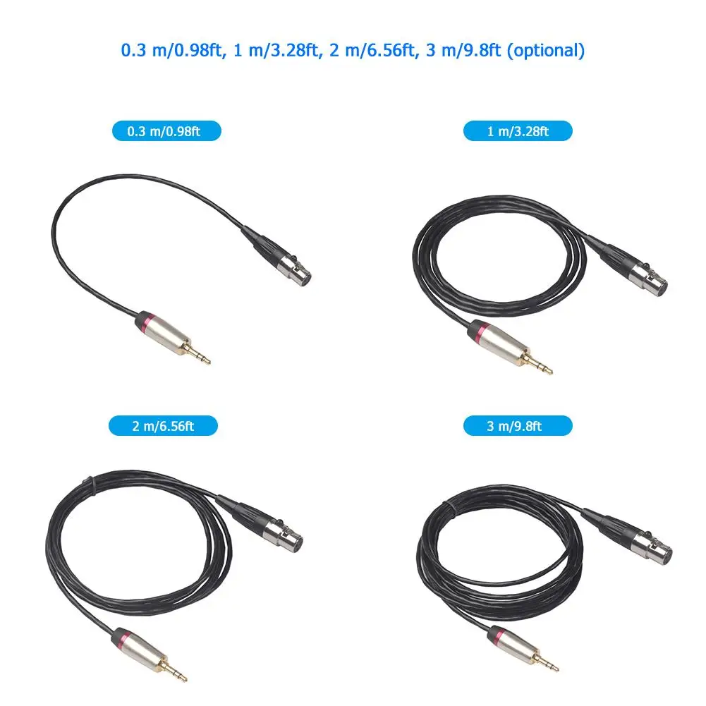 Gold Plated Extension Cable Mini XLR 3Pin Female to 3.5mm TRS Stereo Microphone Rugged and Durable Contact Performance | Электроника