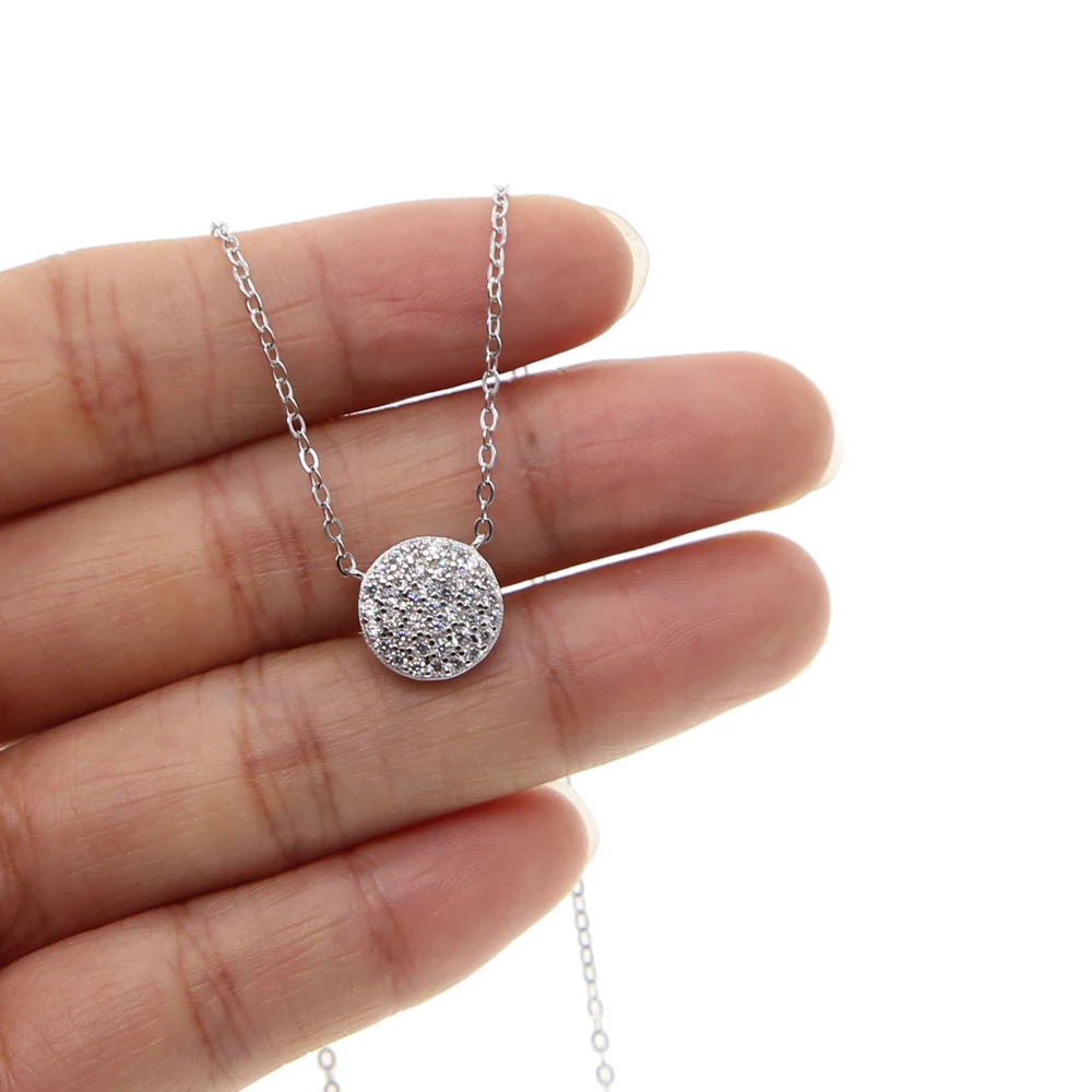 Женское ожерелье из серебра 925 пробы с фианитом | Украшения и аксессуары