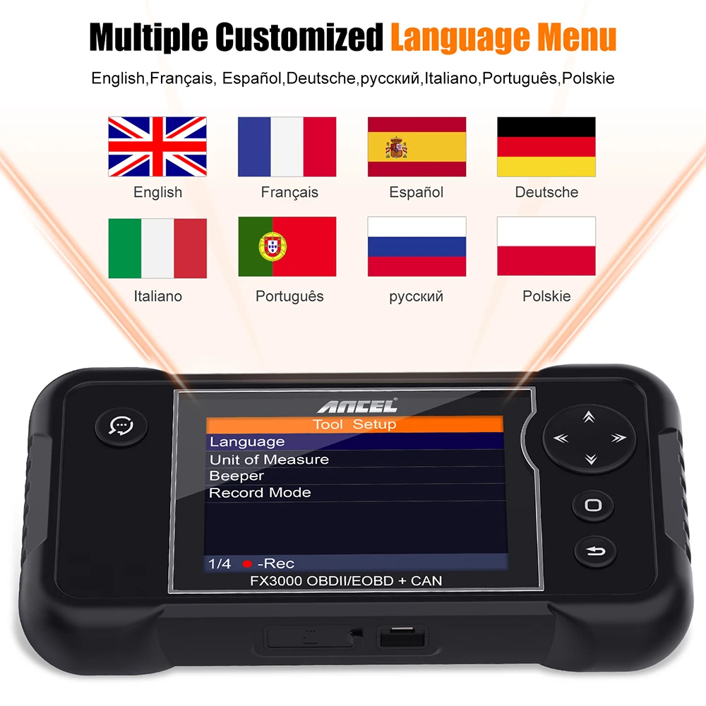 OBD2 автомобильный сканер Подушка безопасности ABS на SAS BMS сброс масла OBD2 автомобильный диагностический инструмент ANCEL FX3000 OBDII сканер обновление бесплатно