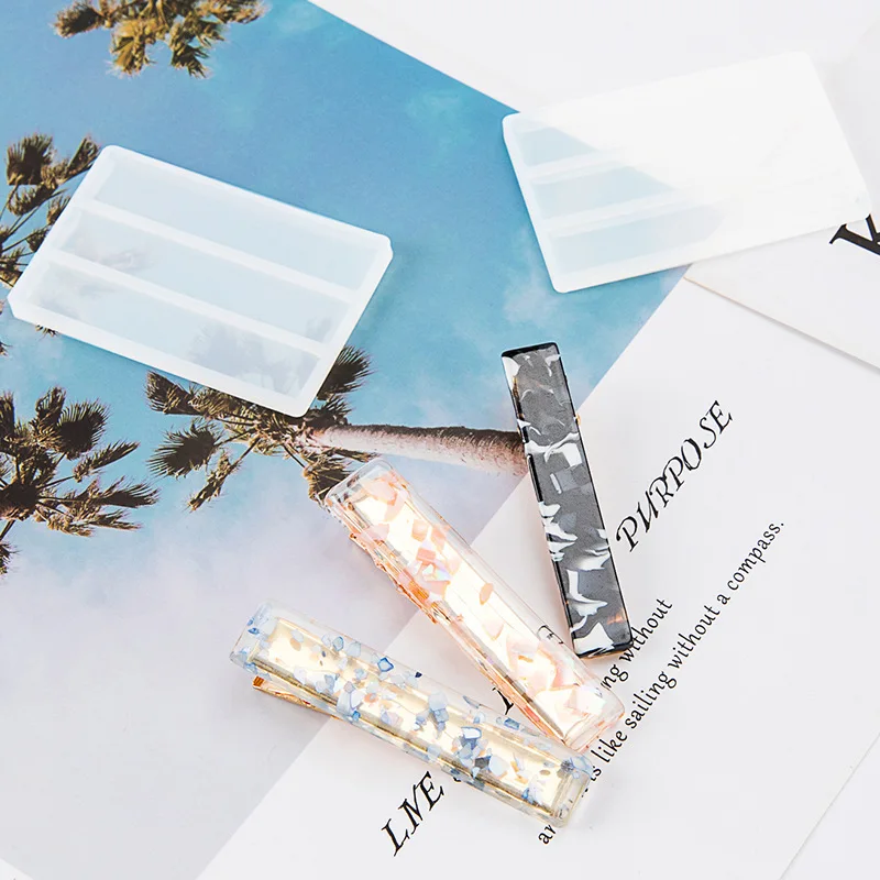 Заколка пряжка для волос силиконовая форма изготовления искусственная подвеска