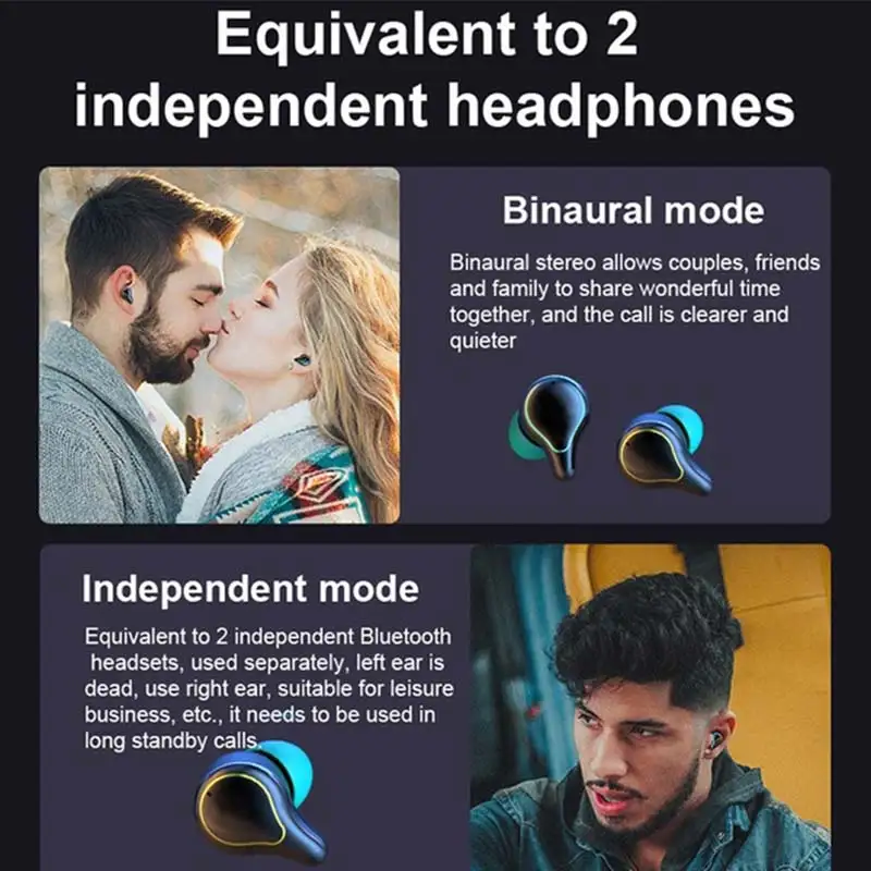 

Bluetooth Wireless Earphones Charging Box Wireless Earphone 9D Stereo Sports Waterproof Earbuds Headsets With Microphone