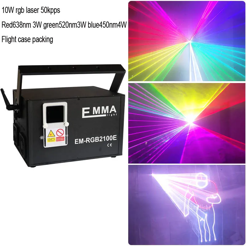 DMX+ ILDA+ SD+ 2D+ 3D многоцветный 3 Вт rgb лазерный светильник/dj светильник s/сценический светильник/лазерный проектор - Цвет: 10w rgb laser 50kpps