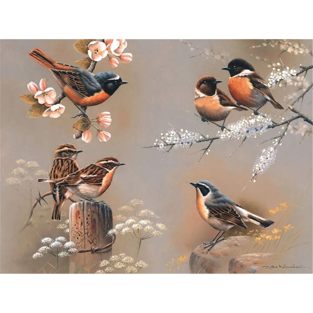 

Вышивка крестиком с птицами и животными, наборы 11CT, набор для рукоделия, холст с принтом, хлопчатобумажная нить для дома, оптовая продажа