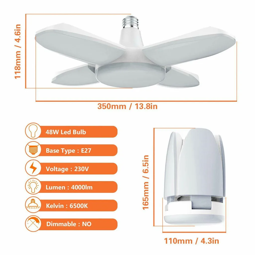 20 # светодиодный гараж магазин Подсветка домашний потолочный светильник