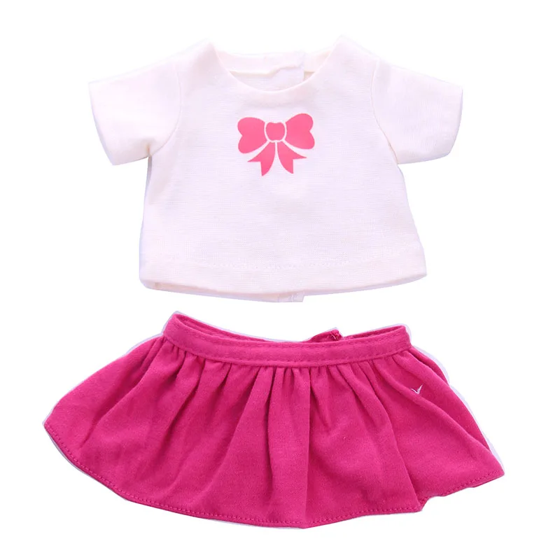 Белая футболка с принтом костюм бантом и юбкой на молнии 18 дюймов американский