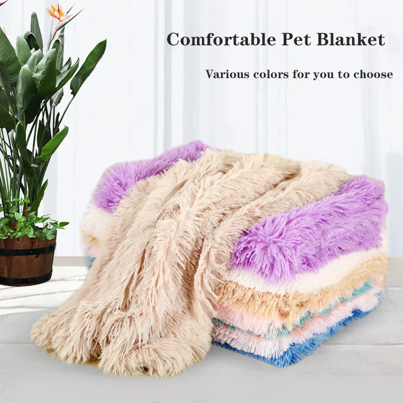 Зимняя кровать для питомца длинная плюшевая мягкая удобная флисовая подушка