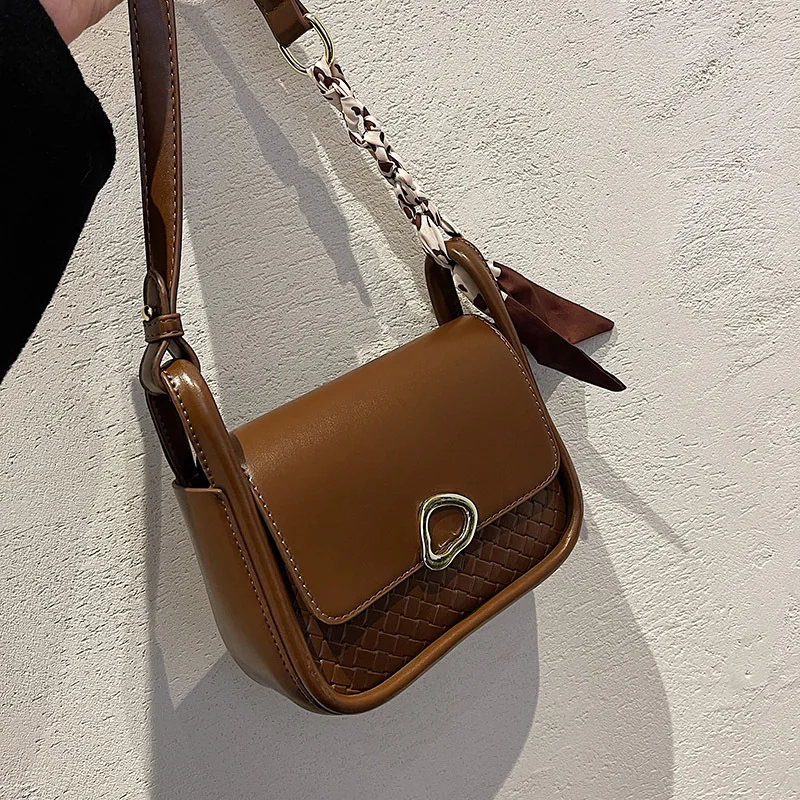 

Ladies Shoulder Bags Women's Handbags Purse Small Crossbody Messenger with Ribbons for Women Plaid Branded Designer Fashion Bags