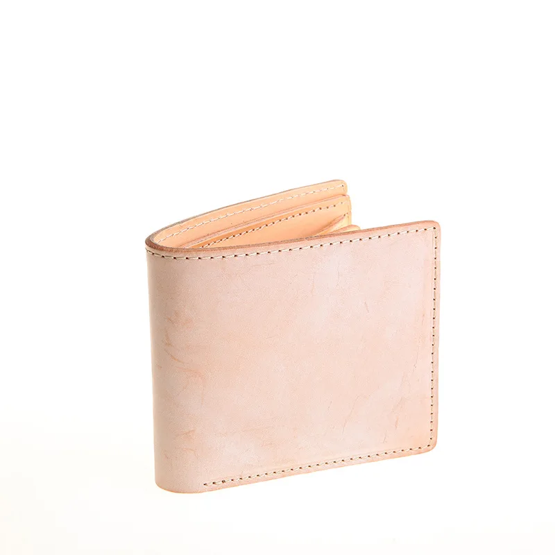 

2020 New Handmade wallet leather mist wax head leather wallet short vegetable tanned leather hand bag purse wallet clutch bag