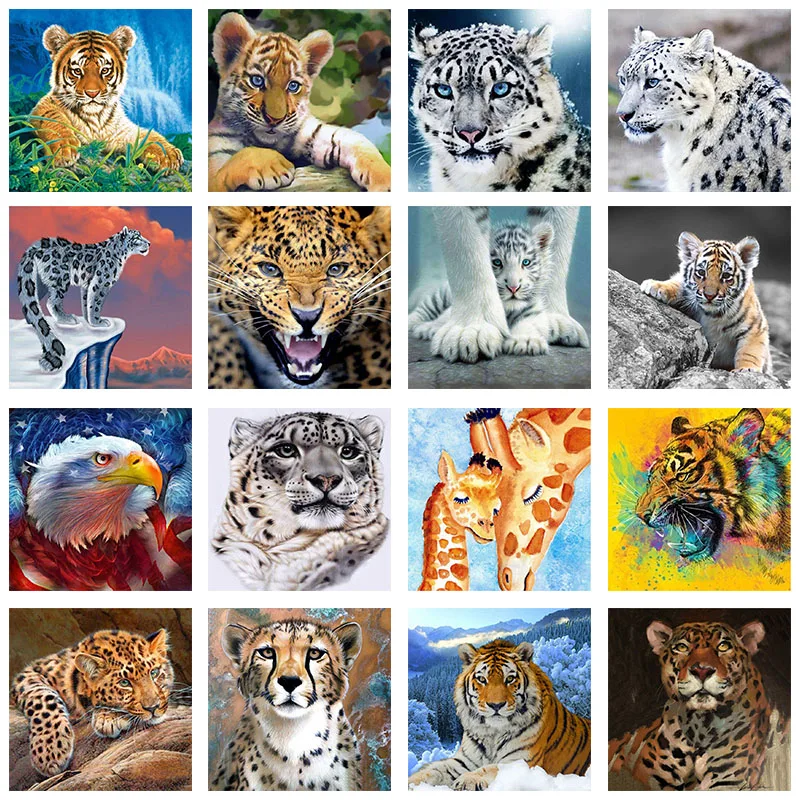 

Diamond Painting 5D Diamonds DIY Animal Cross Stitch Full Square Round Drill Embroidery Colorful Handmade Home Room Wall Decor