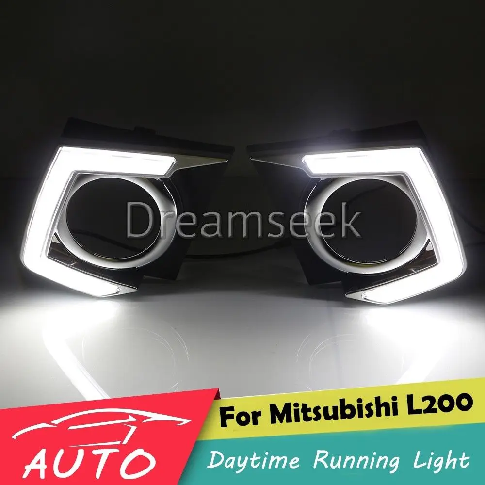 DRL для Mitsubishi L200 Triton 2015 2016 Светодиодные Автомобильные фары дневного света