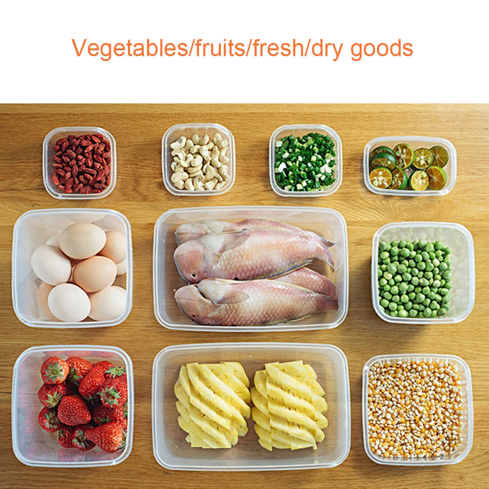 

17PCS Kitchen Transparent Storage Box Sealed Jar Grains Beans Storage Organizer Food Containers Refrigerator Food Fresh Box New
