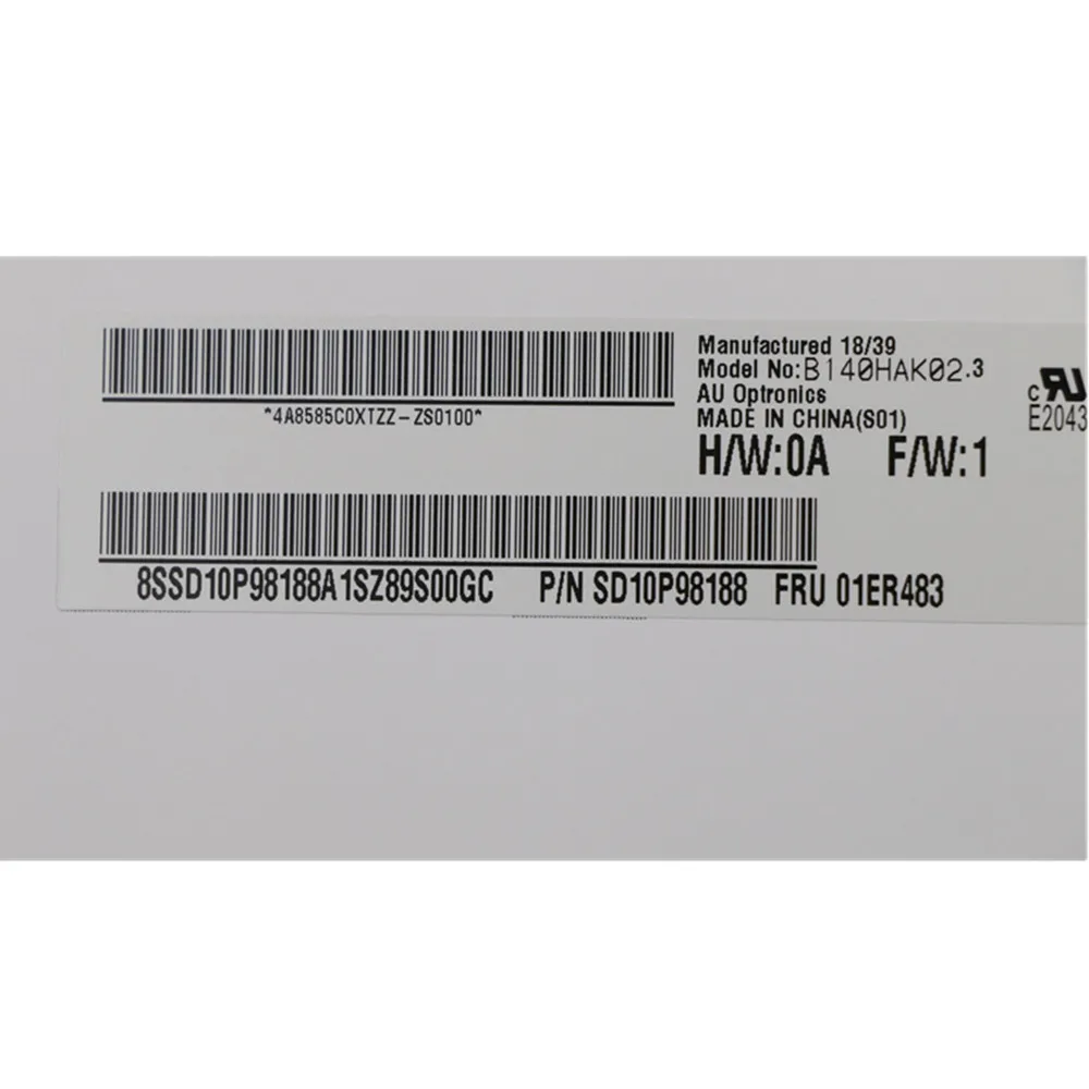 new original 14 inch laptop lcd touch screen for lenovo thinkpad x1 carbon 6th 7th gen lcd panel 40pin ips fhd fru 01er483 free global shipping