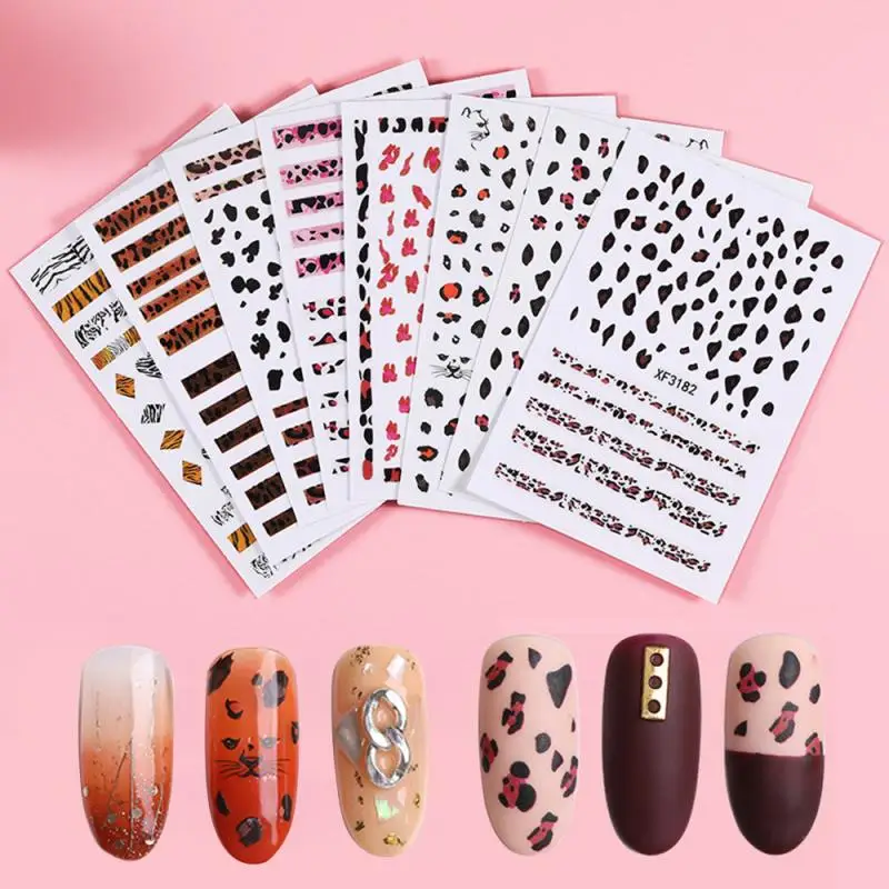 Красота 1 шт. Леопард гвоздь Стикеры s 3d наклейки дикий пикантная Дизайнерская