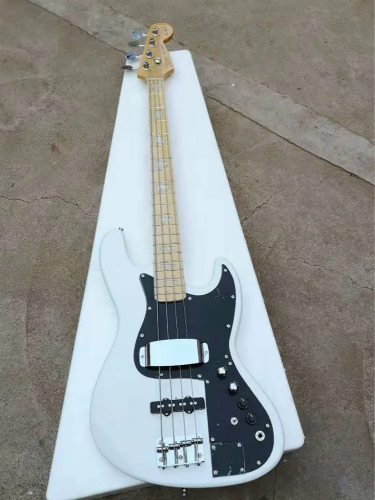 Высококачественная яркая белая однотонная Кленовая Подставка 4 струны джазовый