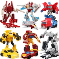 mini cars robot transformation robot vehicle car toys action figures toys deformation robot model toy for children birthday gift