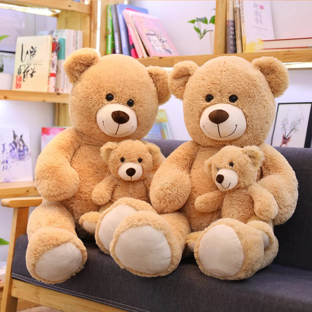 100 см Пушистый Плюшевый мягкий большой плюшевый мишка игрушка для мамы