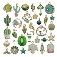 10pcs assorted plated enamel animal plant fruit moon star random charms pendants for diy necklace bracelet jewelry making