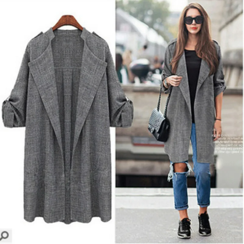 

2021 Winter Oversized Women's Windbreaker Cardigan Coat Casual Street Style