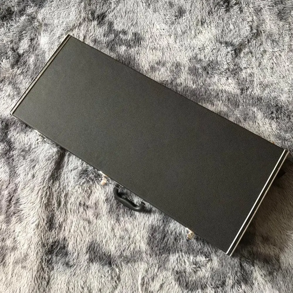 Custom Tweed or Black Rectangular Electric Guitar Bass Hardcase with Red Inner Accept Customized Order | Спорт и развлечения