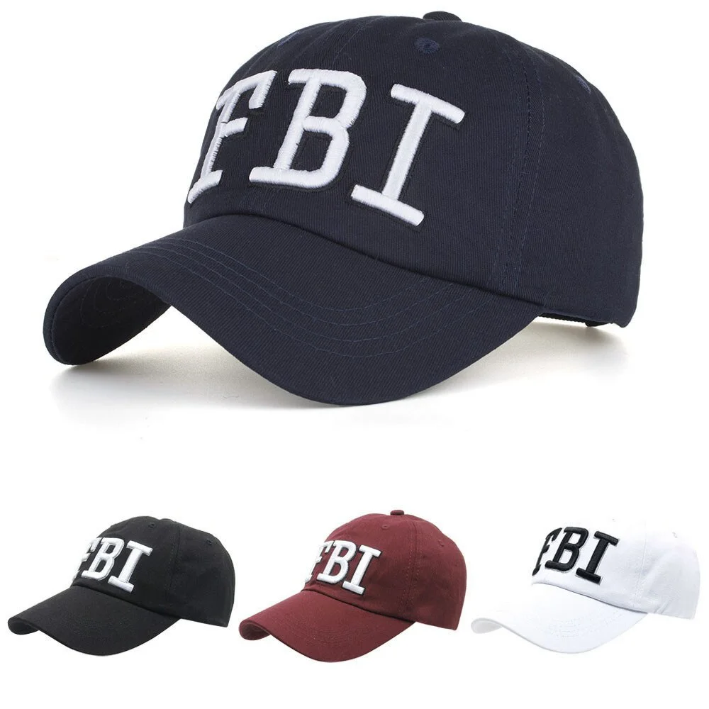 1pc Men Hat & Cap FBI Fashion Leisure Embroidery CAPS Unisex Baseball Caps
