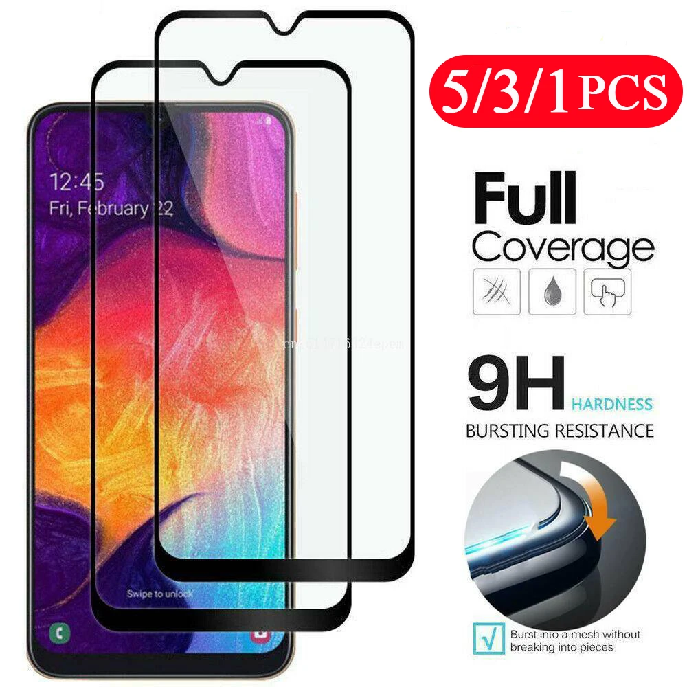 5/3/1 шт. полное покрытие для samsung galaxy A10 A20 A30 A40 A50 A60 A70 A80 A90 Закаленное стекло Защитная пленка защита для экрана телефона