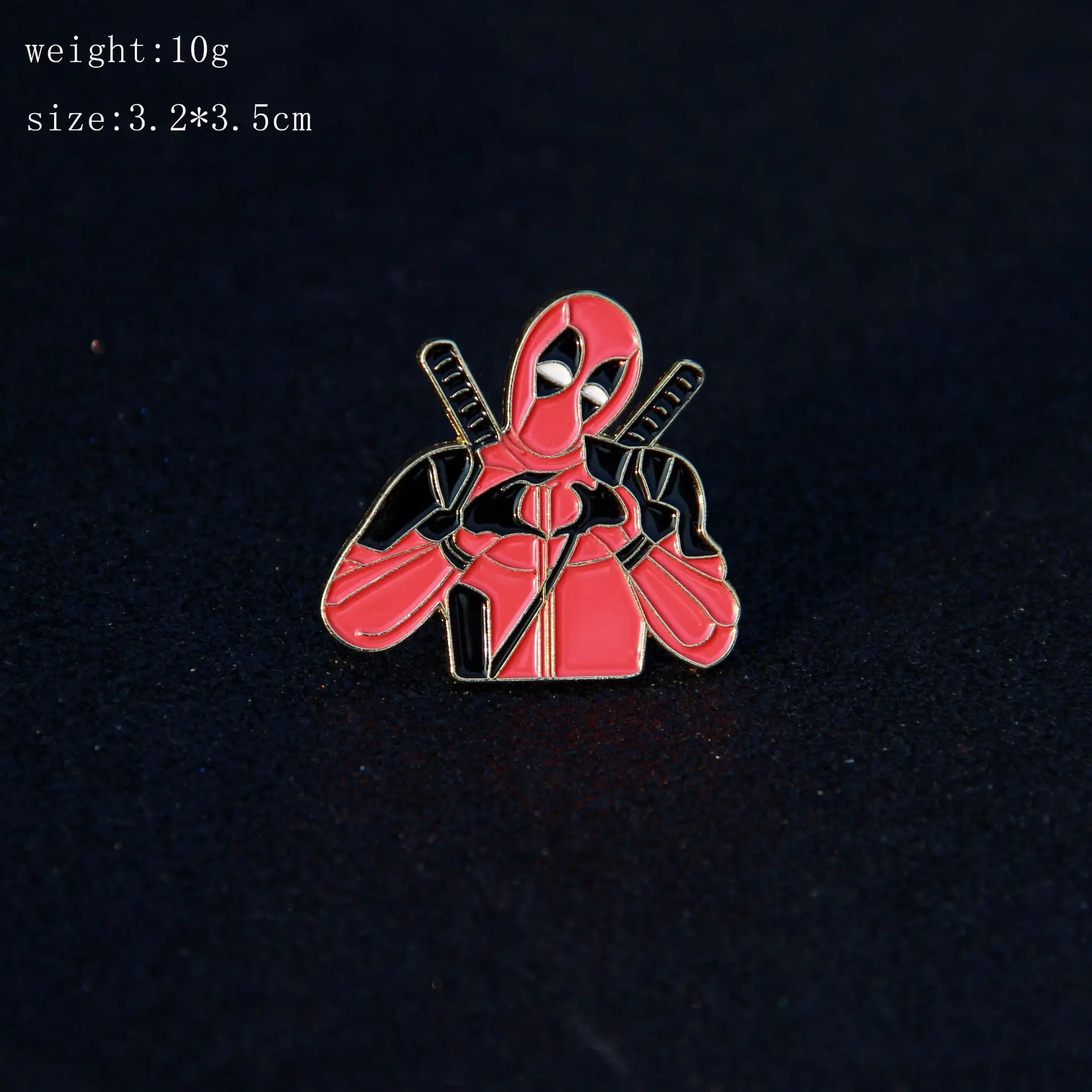 

Disney Cartoon Deadpool Ninja Sword Bag Shirt Brooch Pins Metal Broches for Women Badge Pines Metalicos Brosche Accessories