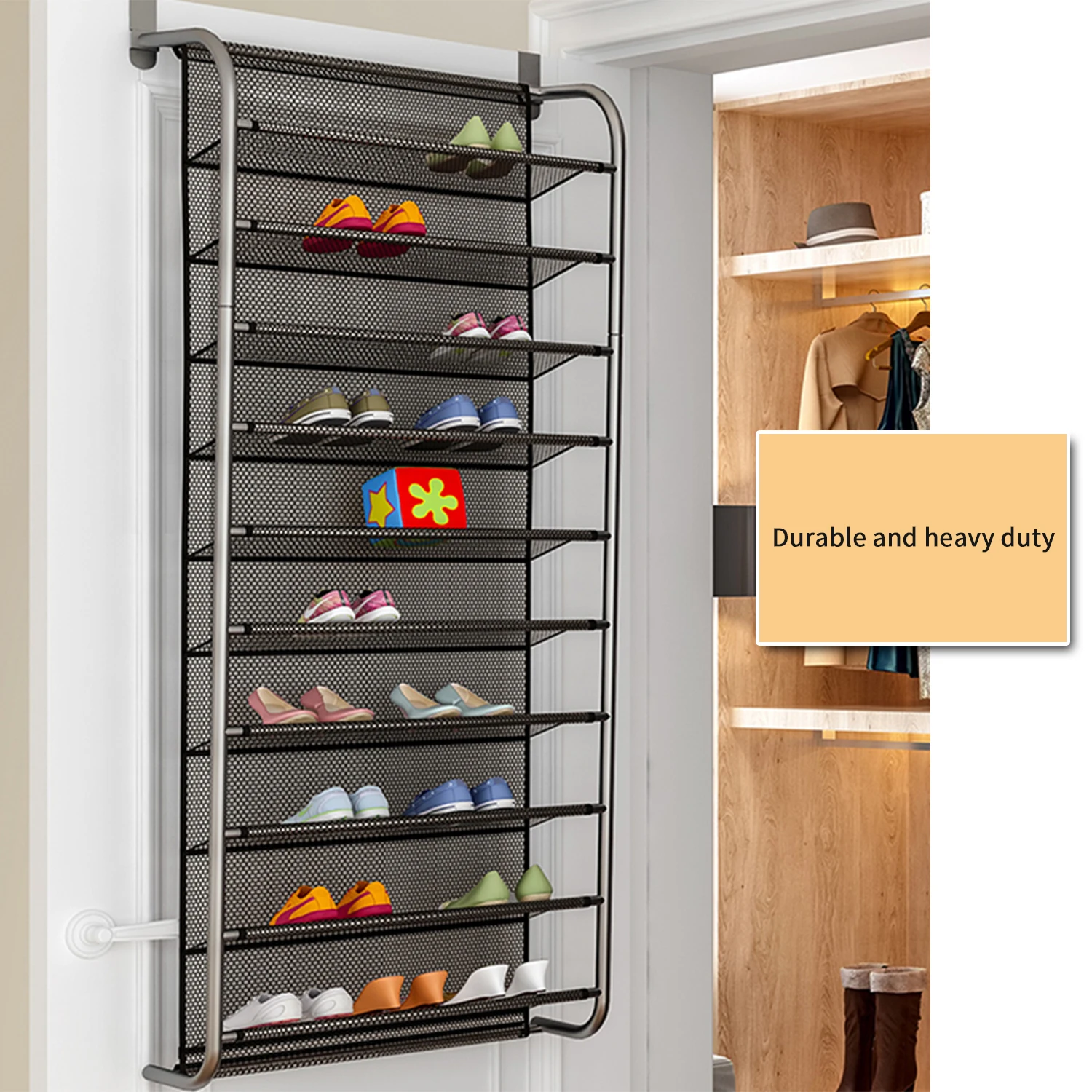 6/10 ярусная полка для обуви над дверью органайзер подвесной ящик хранения