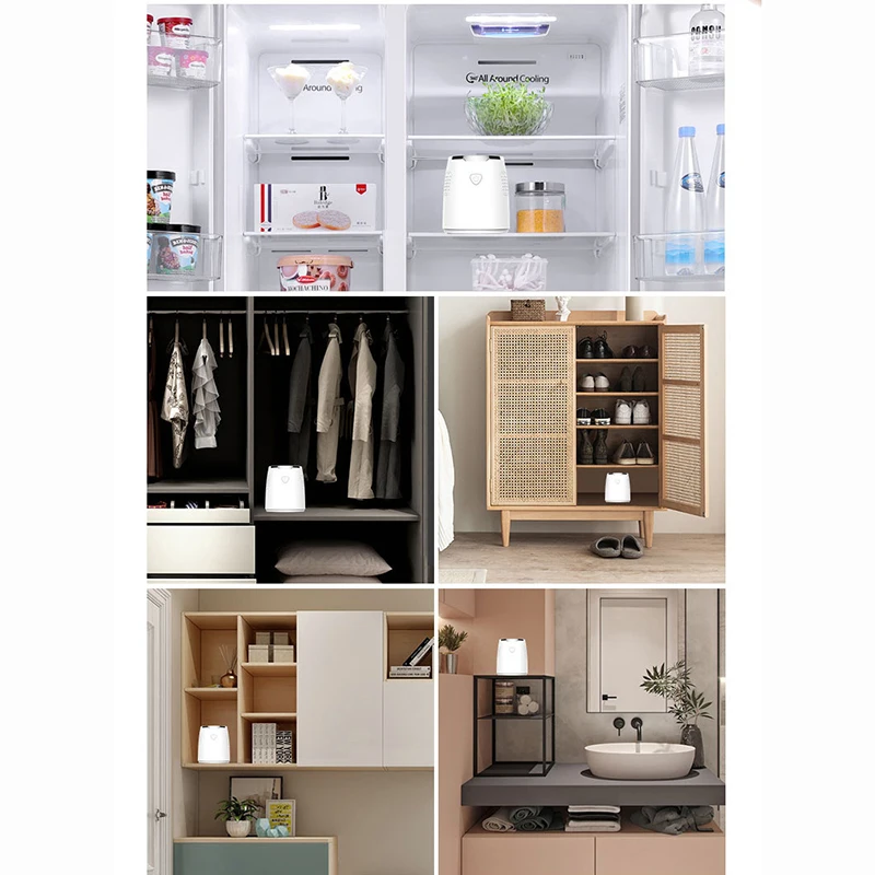 

Household Mini Ozone Sterilizer Ozone Generator 50mg/h O3 Disinfection Air Purifier Lithium Battery 5V USB Refrigerator Cabinet
