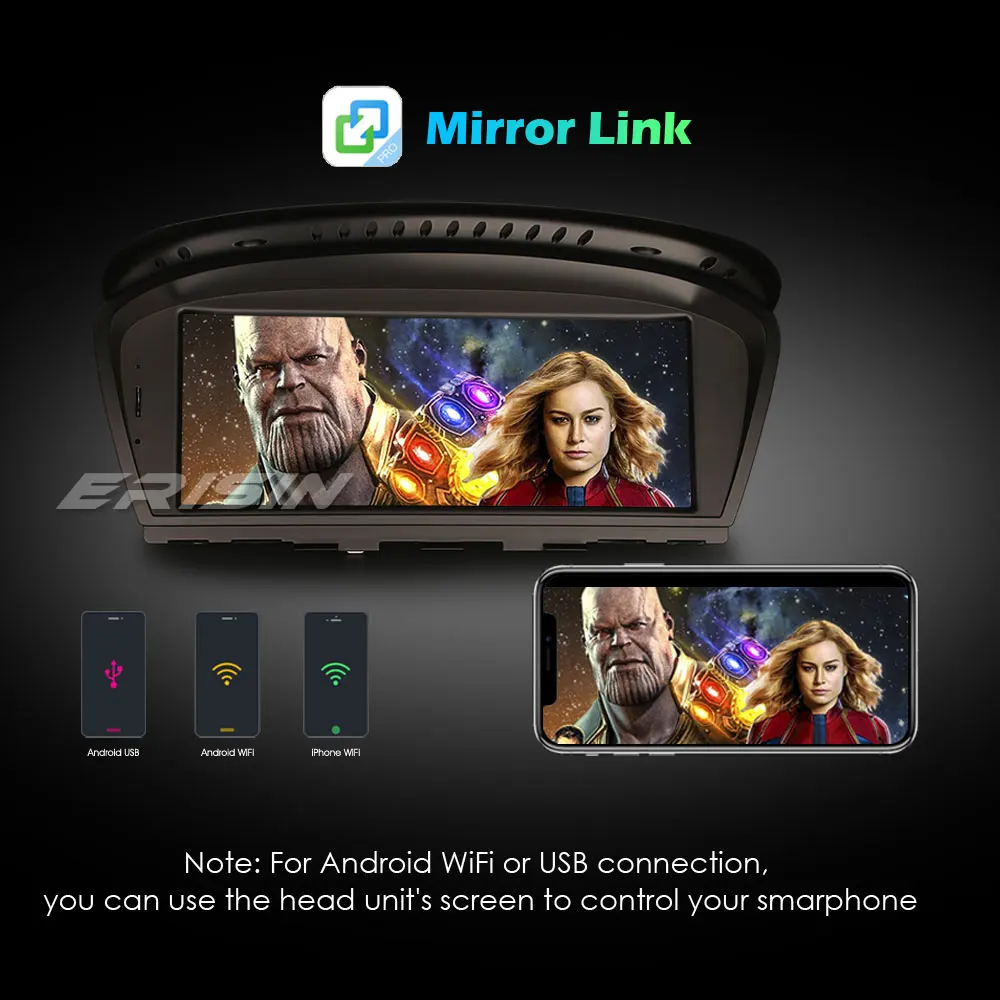 Erisin 2660 8 &quotAndroid 10 0 IPS Car Stereo Carplay DAB + GPS WiFi 4G BT для BMW 3er E90 E91 E92 E93 5er E60 E61 E63 E64 CCC CIC |