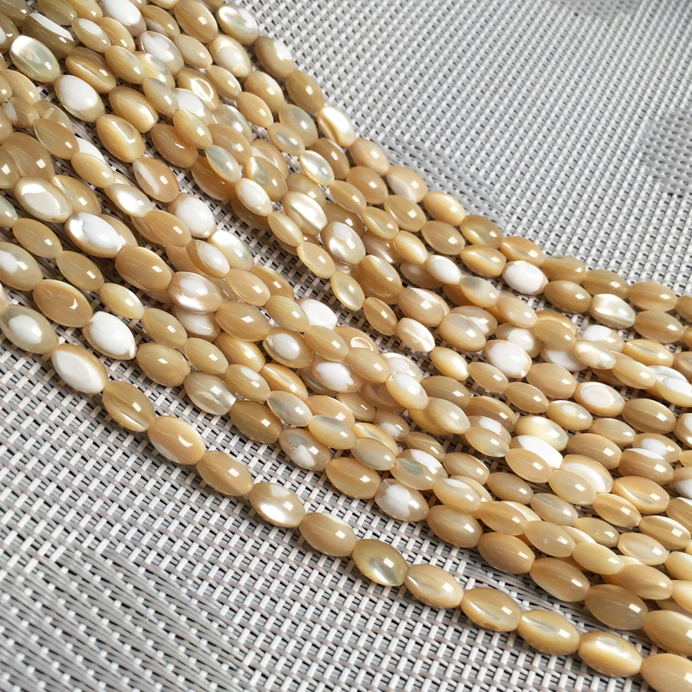 

Бусины из натуральной ракушки, бисероплетение, эллиптический цвет, свободные бусины, изолирующие бусины для изготовления ювелирных изделий «сделай сам», аксессуары для браслетов и ожерелий