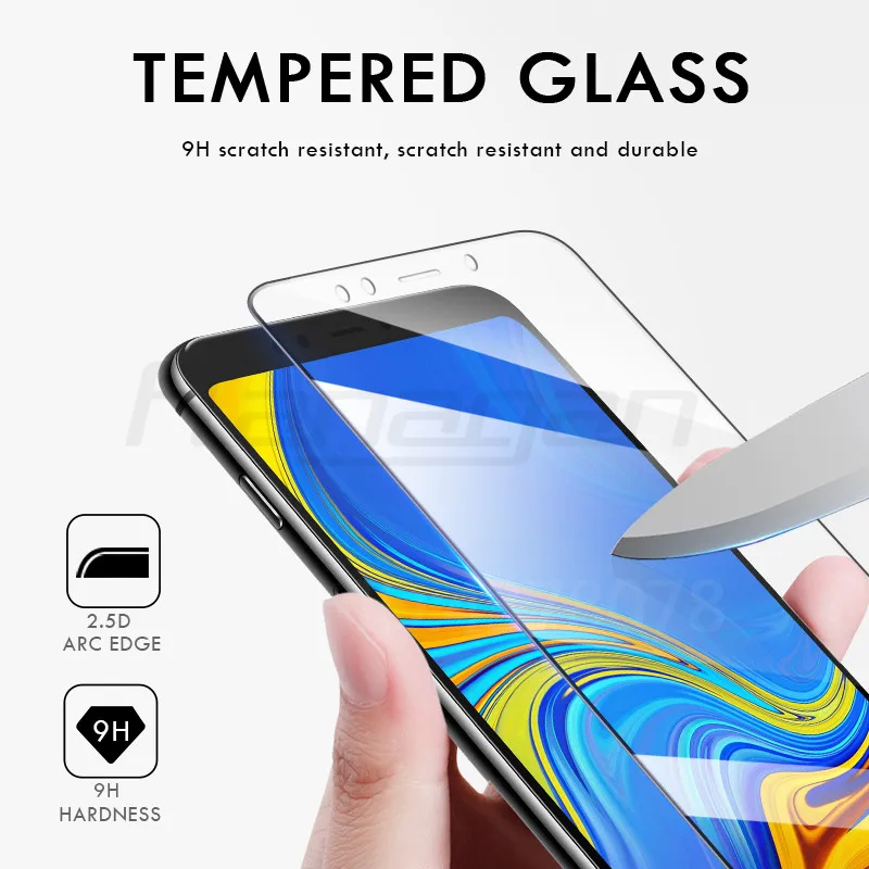 3 шт. закаленное Стекло для samsung Galaxy A20 A30 A40 A70 A50 A20E Экран защитная пленка 9H 2.5D Стекло на samsung J4 J6 плюс A7 A9
