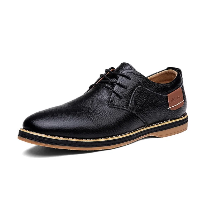 

My-Love 2020 New autumn Classic business dress shoes Office men's soft lace-up leather shoes Size 38-48