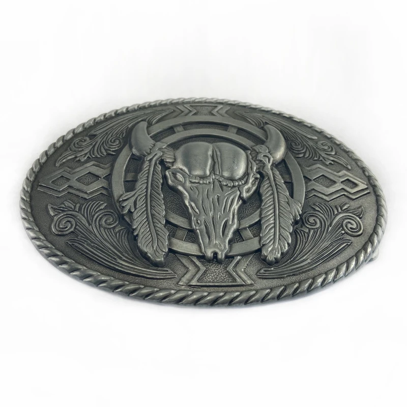 2021 ковбой быка с ремешком и Пряжкой Овальной цветочный Пряжка животным пряжки 4