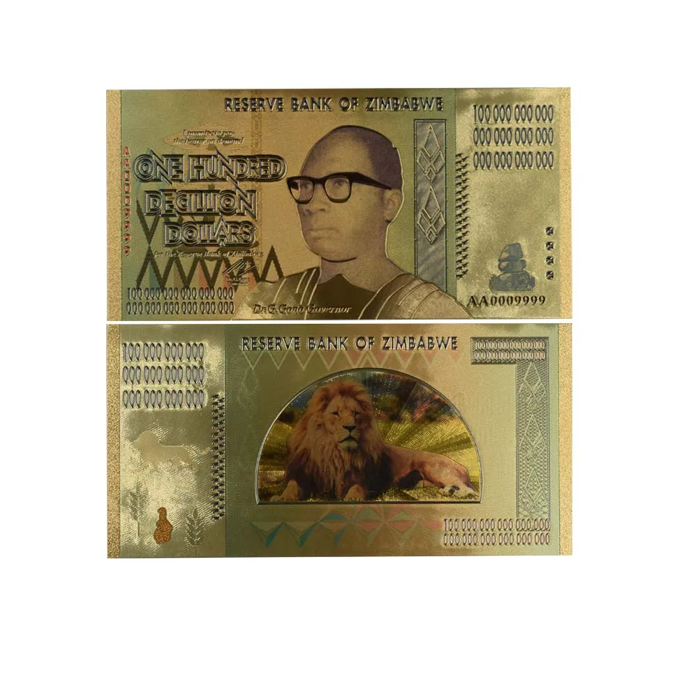 Бумажные банкноты в Зимбабве поддельные деньги купюра за одну викинтильон