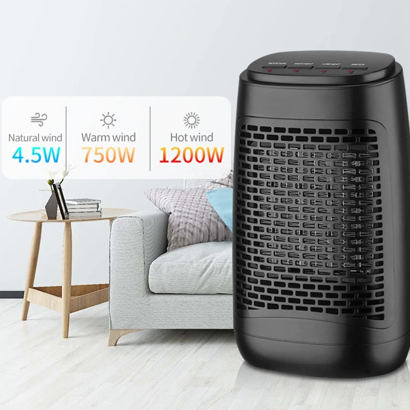 

Portable Electric Fan Heater Stove Plug in Hot Wall for Home US PLUG