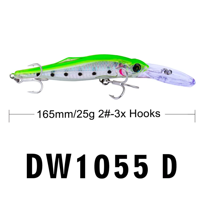 

25g/16.5cm Artificial Plastic Hard Bait Wobbler 2#-3x Dumb Tin Hook 3D Eyes Bionic Bait Swimbait Sea Fishing Lure Outdoor