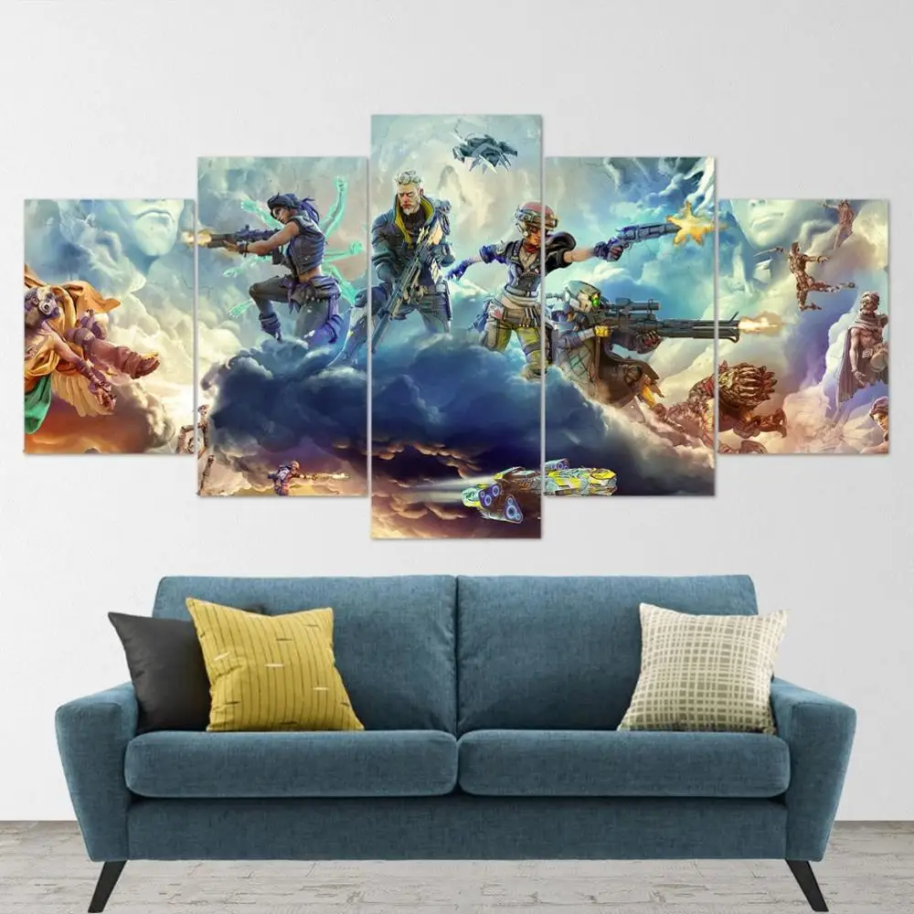 

5 Piece Wall Art Canvas Game Posters Future Warrior Pictures And Prints Home Modern Living Room Wall Decoration Paintings