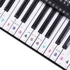 Наклейки на клавиатуру пианино, 374961 клавиши, специальная электронная наклейка на клавиатуру пианино, ручная наклейка на клавиатуру пианино, стикеры для нотаций и персонажей, пленка