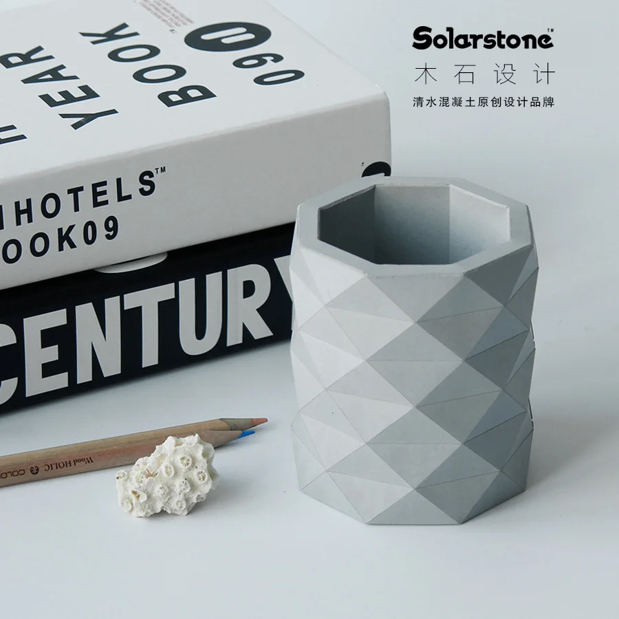 Простой цементный Канцтовары для бетона домашняя каллиграфия ручка контейнер