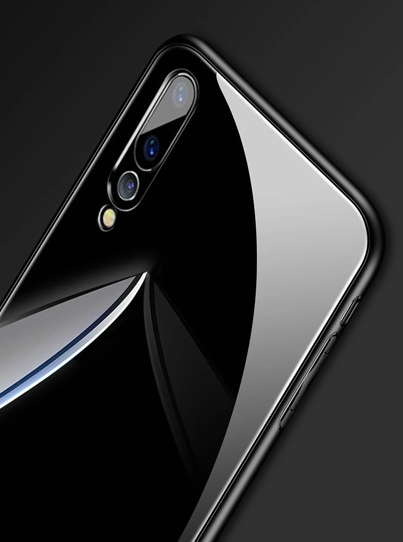 Чехол из закаленного стекла для Huawei P30 P20 Pro Lite простой жесткий чехол задней панели