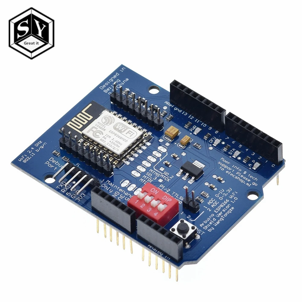 GREAT IT ESP8266 ESP 12E UART wifi беспроводной Щит макетная плата для Arduino UNO R3 схемы модули плат