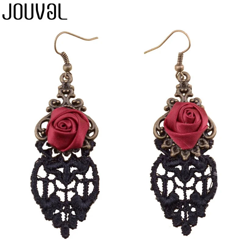 Серьги подвески JOUVAL в готическом стиле женские длинные висячие ювелирные