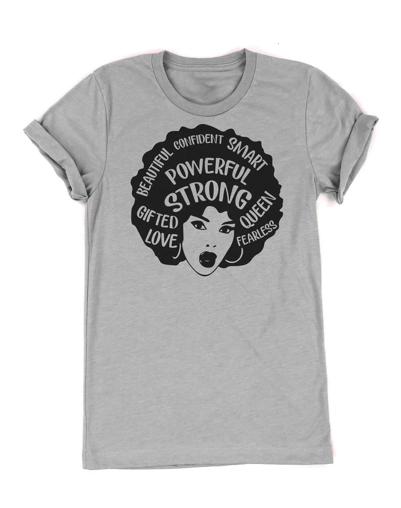 Красивая уверенная в себе умная мощная сильная женская футболка Женская