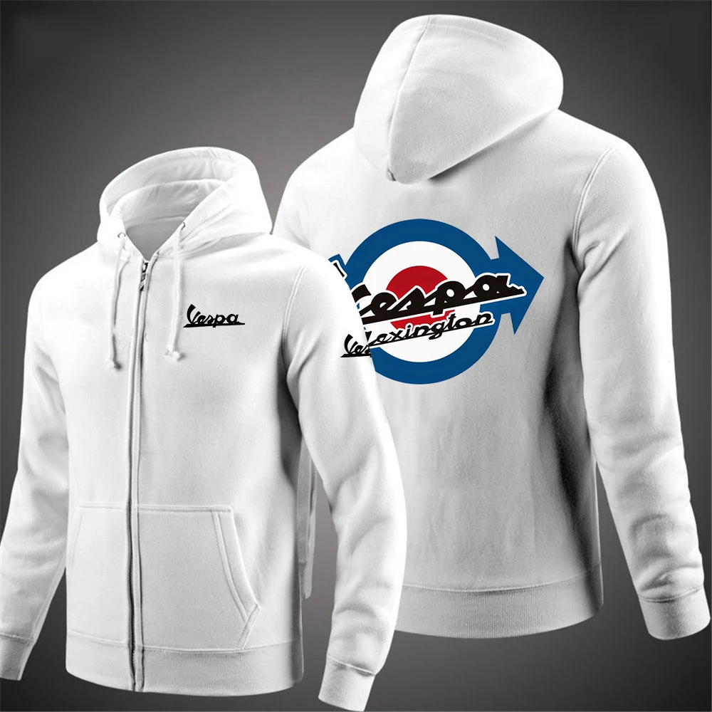 

Autumn Vespa Logo Design Men & Women Unisex Outdoor Tops HoodedJacket Sport Style DIY Printing Zipper High Street Coats Haikyuu