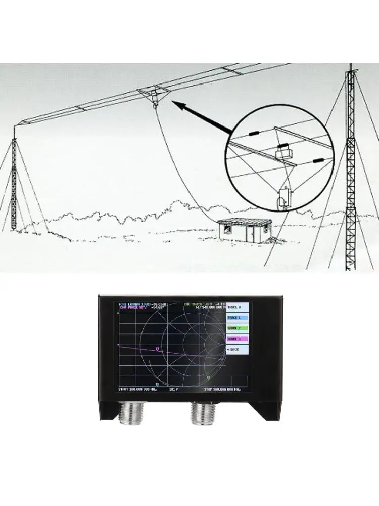 

4.0 Inch TFT LCD Touchscreen SAA-2N NanoVNA V2 Shortwave Antenna Analyzer