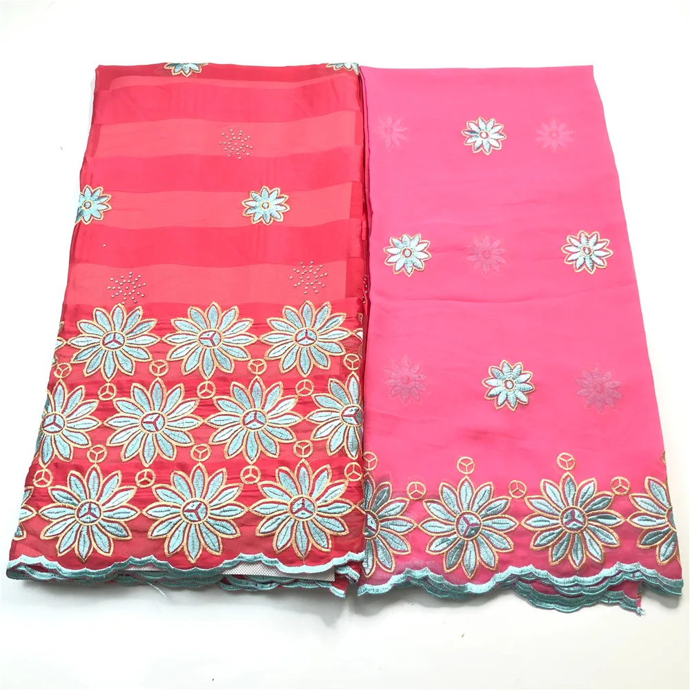 Шифоновая лента с вышивкой 5 ярдов + 2 ярда|Ткань| |